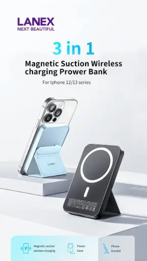 باور بانك ويرلس 5000mAH LANEX LP18